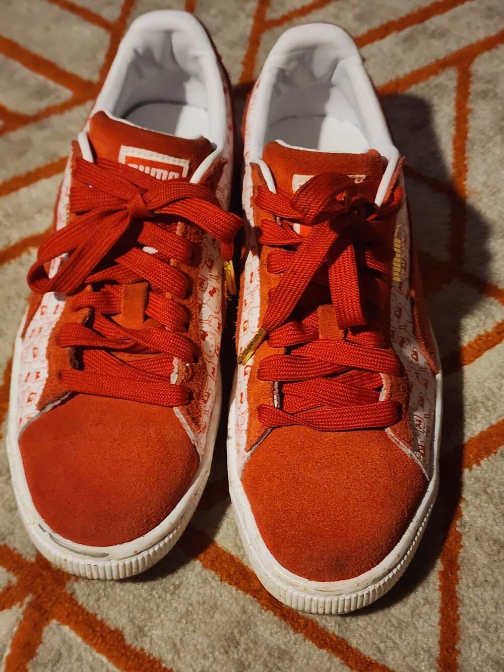Puma Suede x Hello Kitty Bright Red Women's Sneakers Size 8